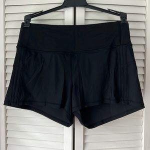 Lululemon black shorts size 6 gently used. Great condition